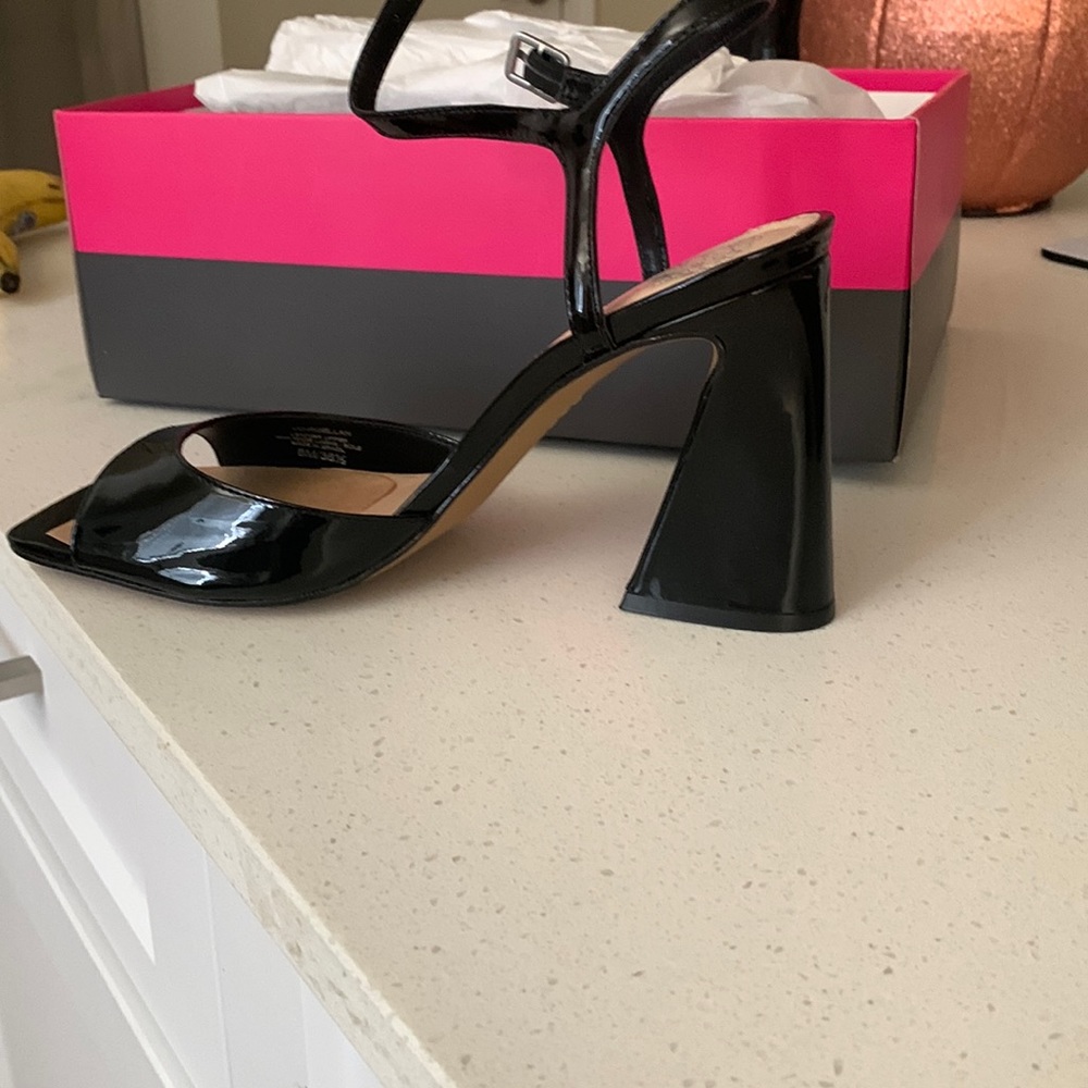 Vince Canute Black patent leather heels. So comfortable, new in box, never worn